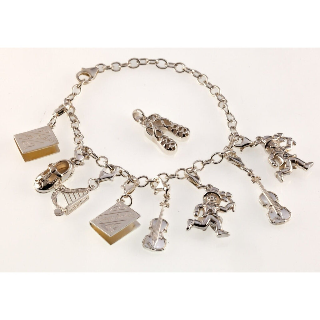 Solvar Sterling Silver Charm Bracelet and Pendant Set Gorgeous