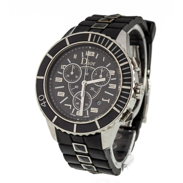 Christian Dior Christal Women's Rubber and Ceramic Quartz Watch