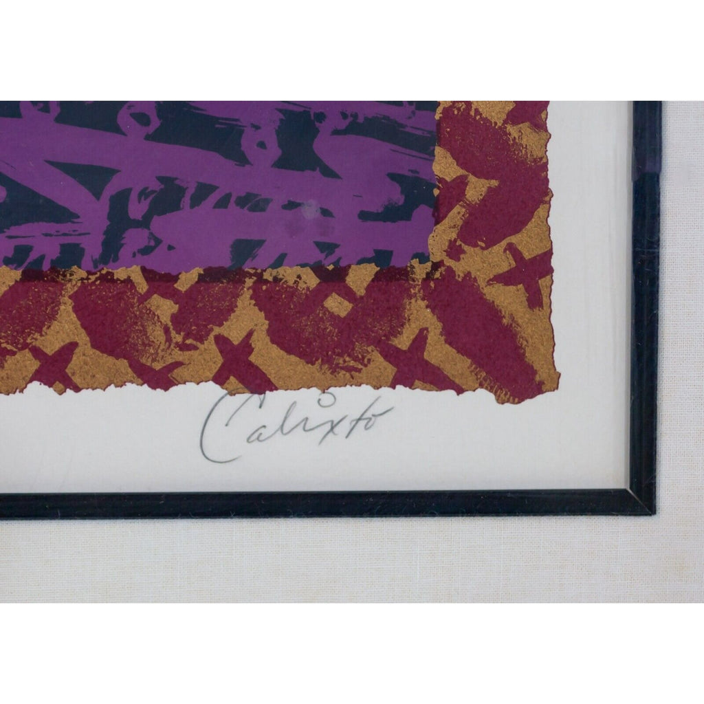 "Ollin" by Calixto Robles Framed Silkscreen on Paper Signed LE 10/25