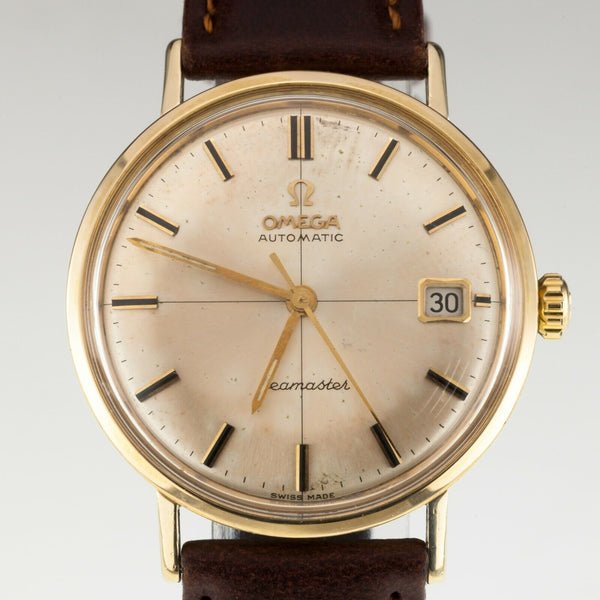 Omega 14k Yellow Gold Seamaster Automatic Men's Watch w
