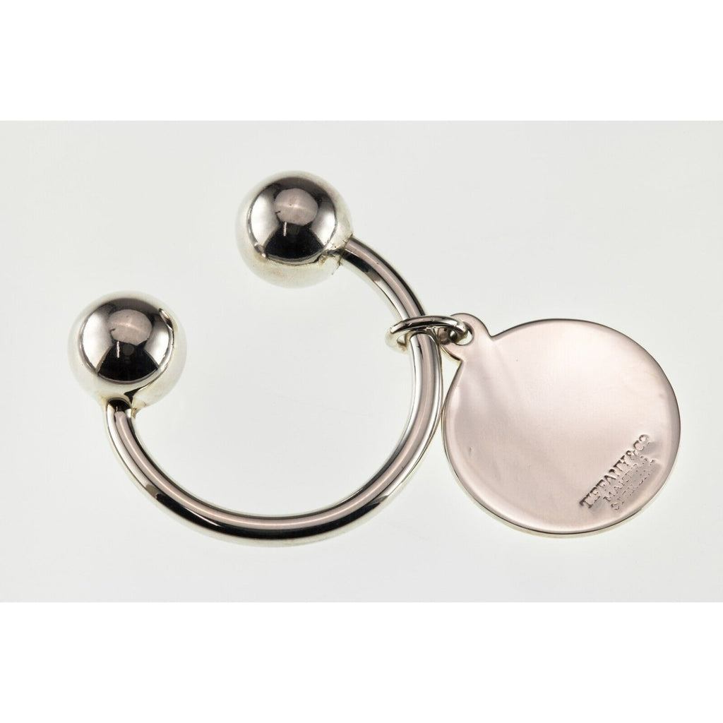 Gorgeous Tiffany & Co. Sterling Silver Key Ring with Round Charm!
