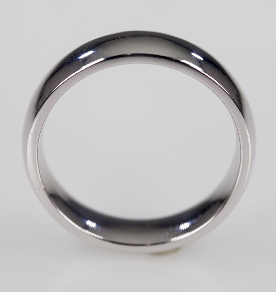 Gorgeous 14k White Gold Band Ring Size 8.75