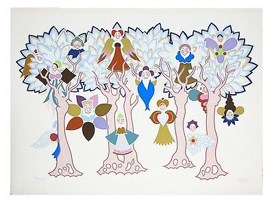 "14 Angels in the Woods" by David Sharir Lithograph on Paper LE of 200 w/ CoA
