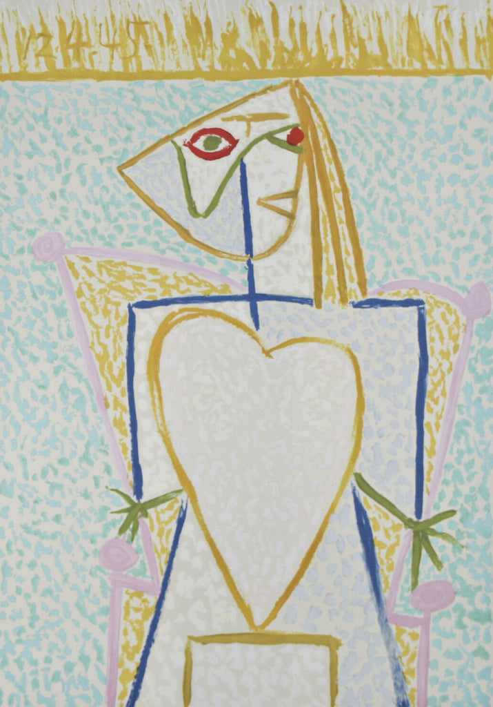 "Femme au Buste en Coeur" from Marina Picasso Estate Ltd Edition of 500 Litho