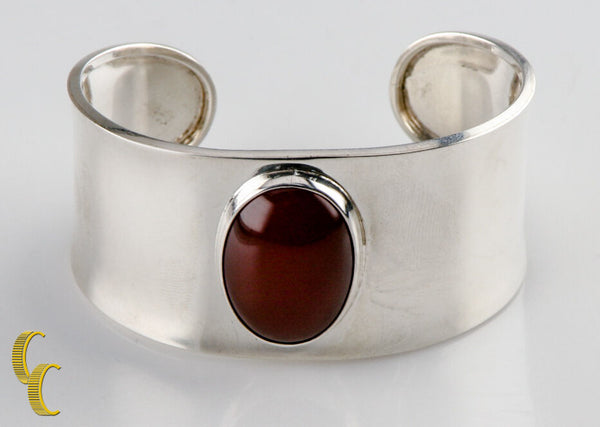 CII Red Carnelian shops Sterling Silver Cuff Bracelet