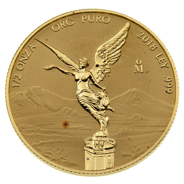 2018 1/2 Oz. .999 Fine Gold Mexico Libertad Reverse Proof Low