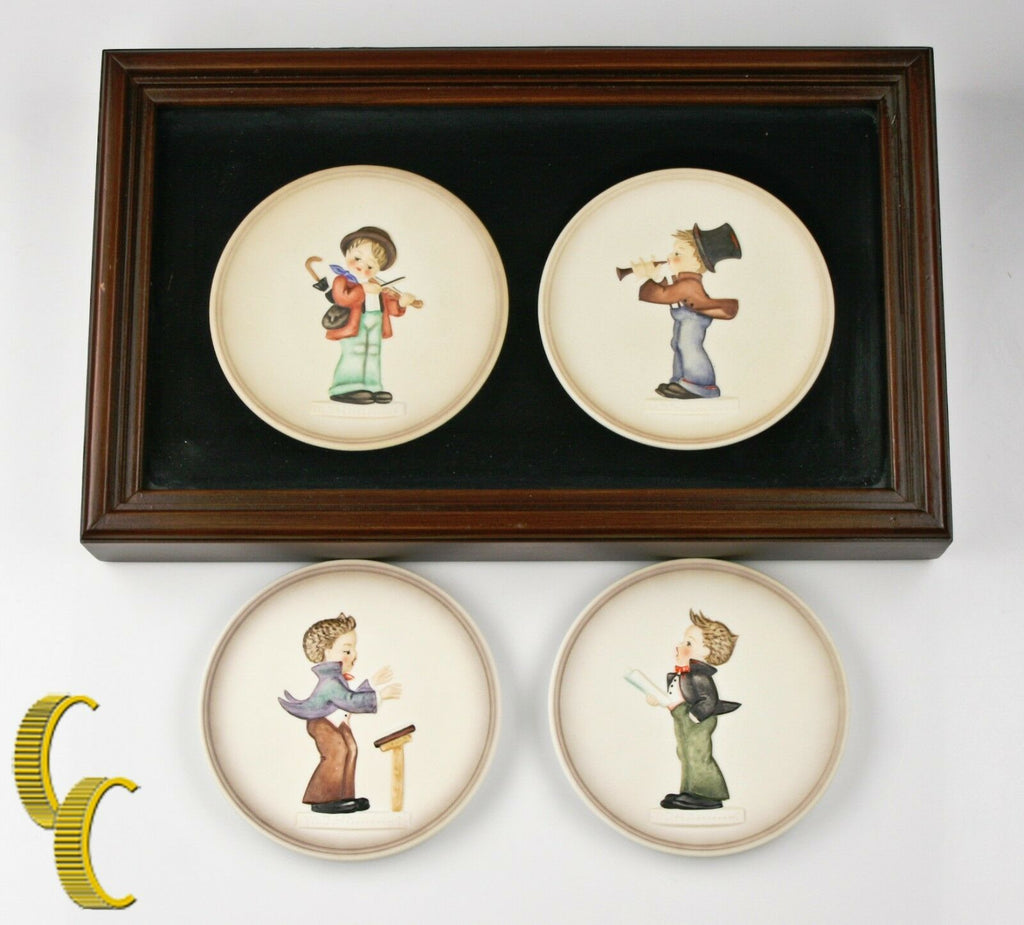 Lot of 4 Hummel Miniature Collectors' Plates 1984 - 1987, All Boxes Included