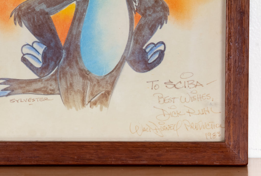 Beautiful Dick Ruhl Disney & Warner Bros. Original Marker Drawings - Lot of 3