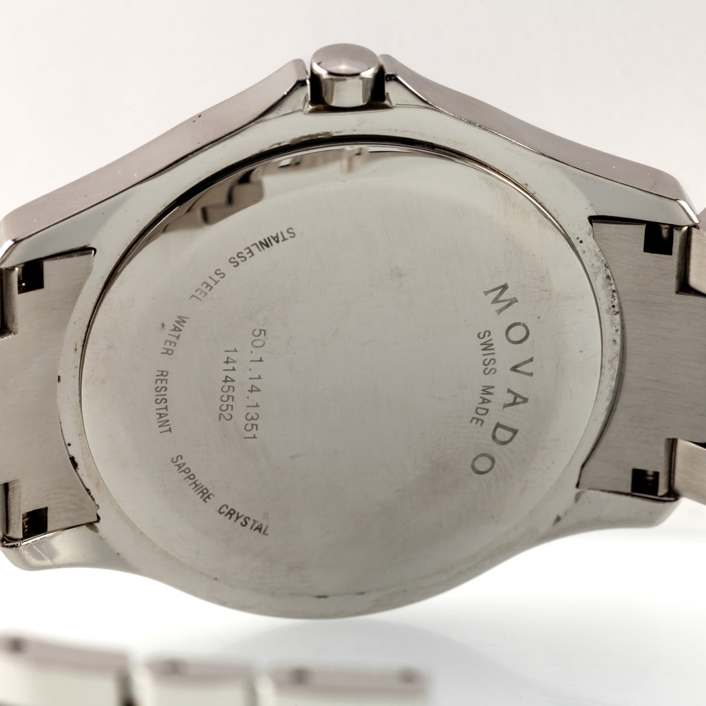 Movado Men's Stainless Steel Quartz Watch w/ Diamond Dial 50.1.14.1351