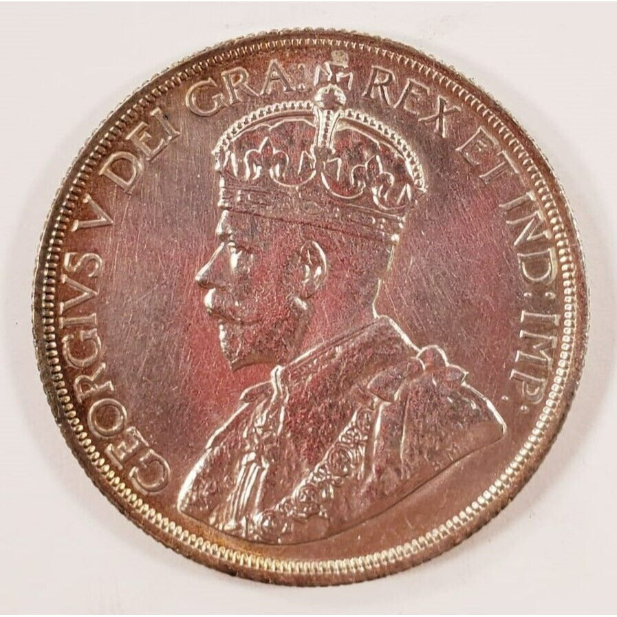 1936 Canada Silver Dollar Uncirculated KM #31 Nice Rim Toning!