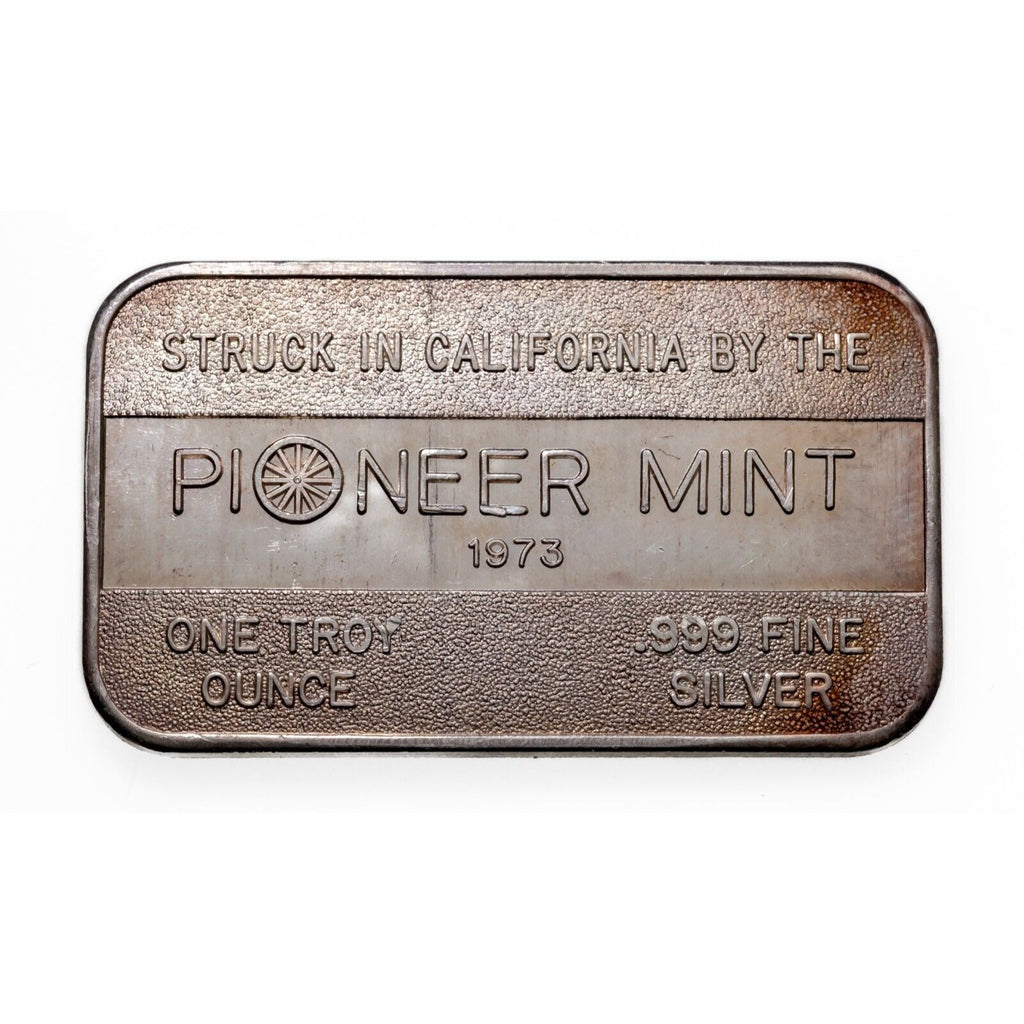 1973 MAN O' WAR By Pioneer Mint 1 oz. Silver Art Bar