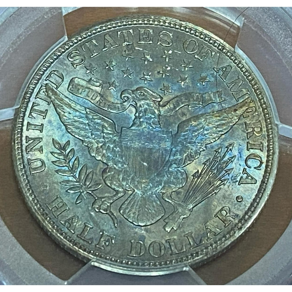 1912 50C Barber Half Dollar Graded by PCGS as UNC Detail Incredible Strike!