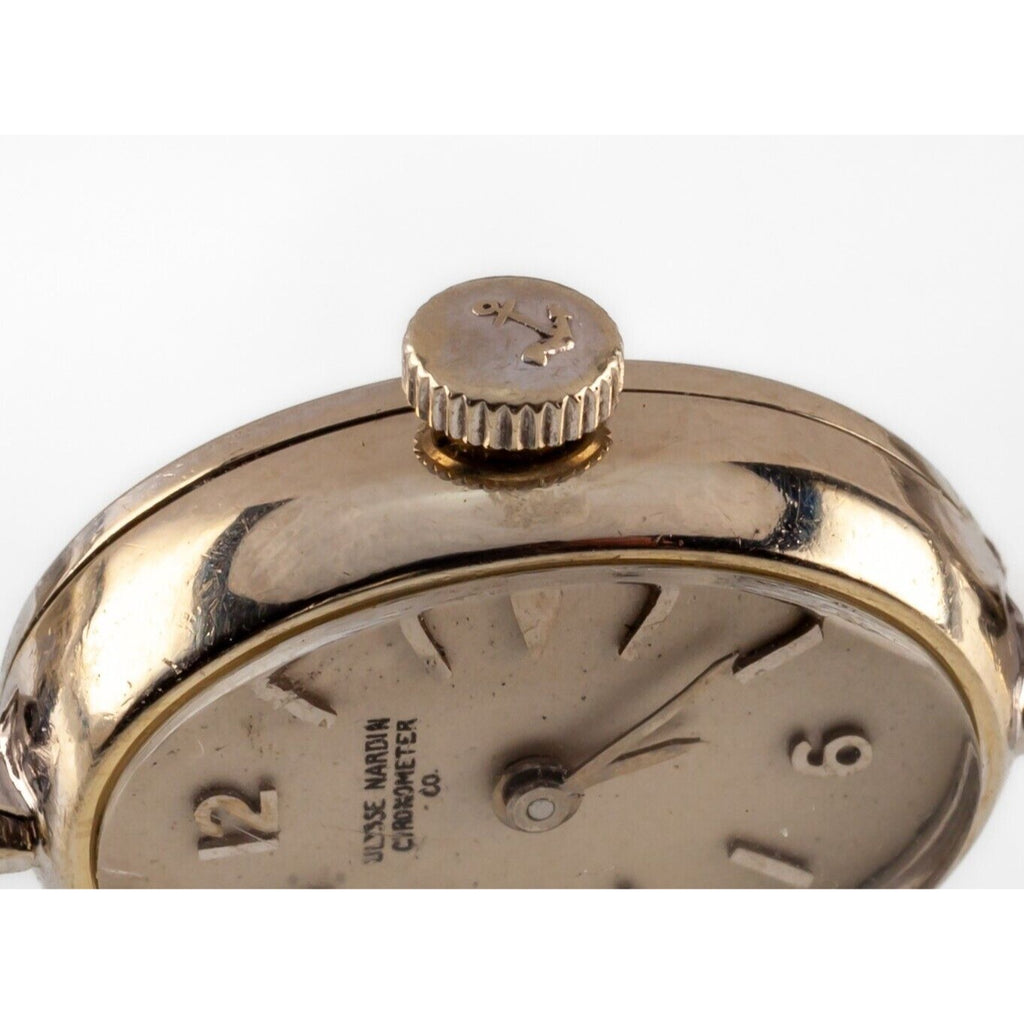 14k White Gold Ulysses Nardin Oval Mechanical Watch w/ Expansion Bracelet N.5