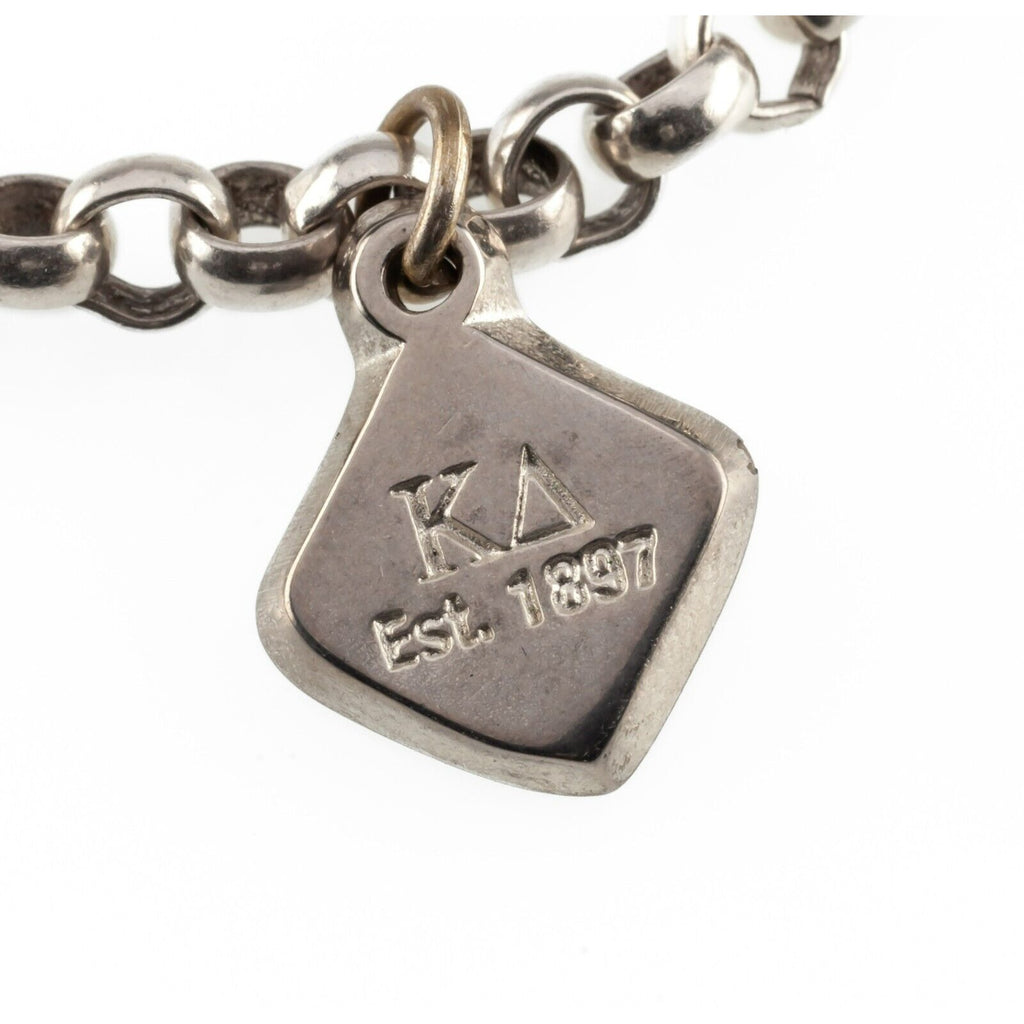 Sterling Silver Kappa Delta Charm Bracelet Gorgeous Great Gift!