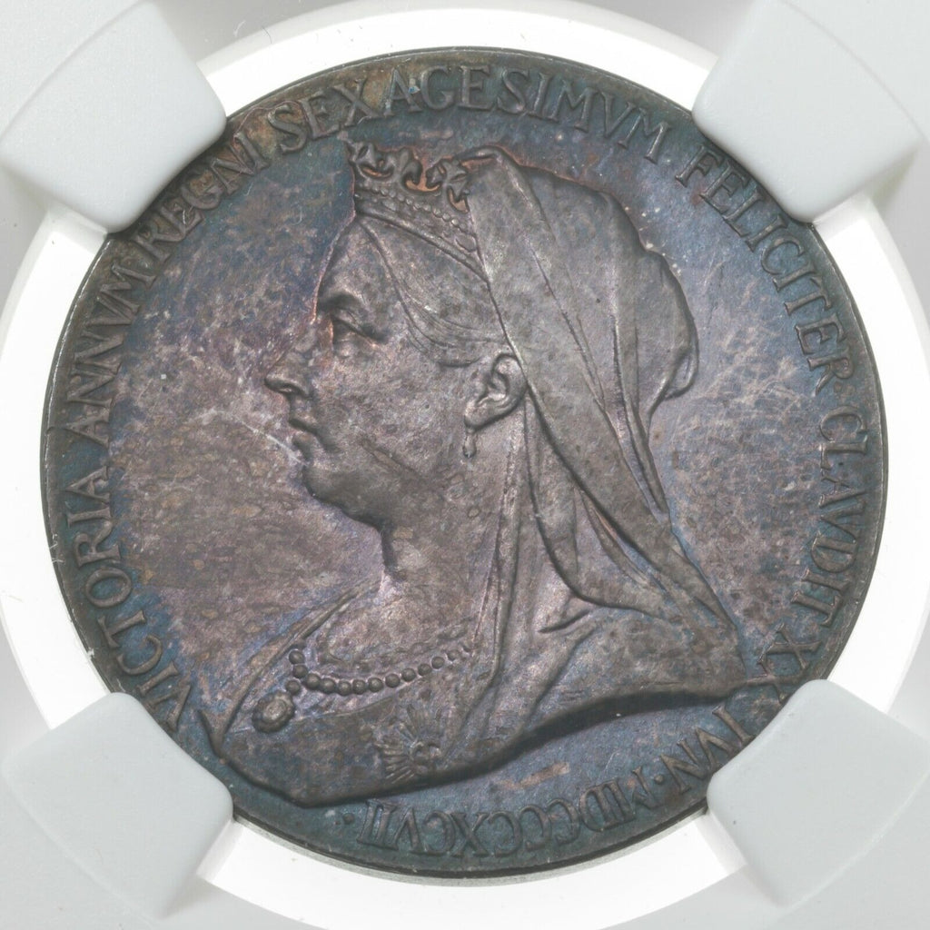 1897 Great Britain Queen Victoria Diamond Jubilee Silver Medal BHM-3506, MS-61