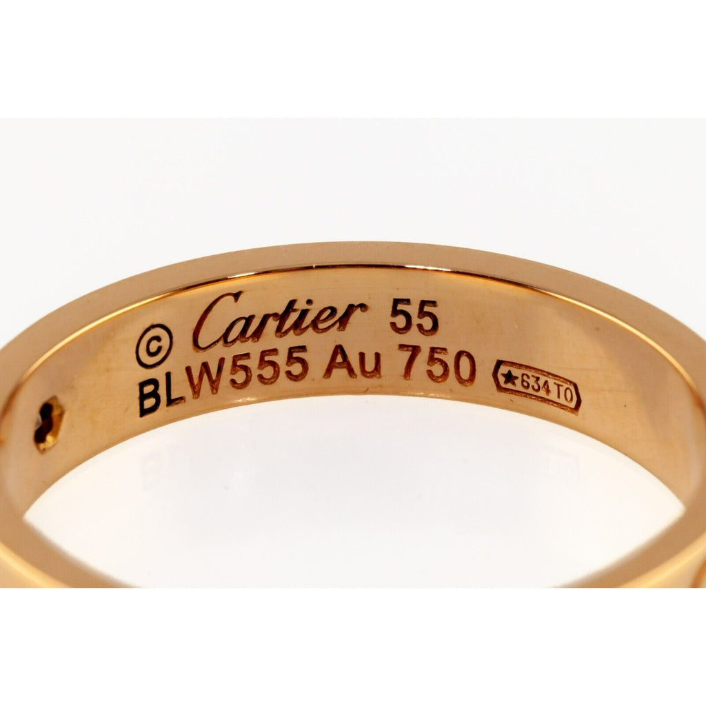 Cartier 18k Rose Gold Love Wedding Band Size 55 w/ Diamond Retail $2370