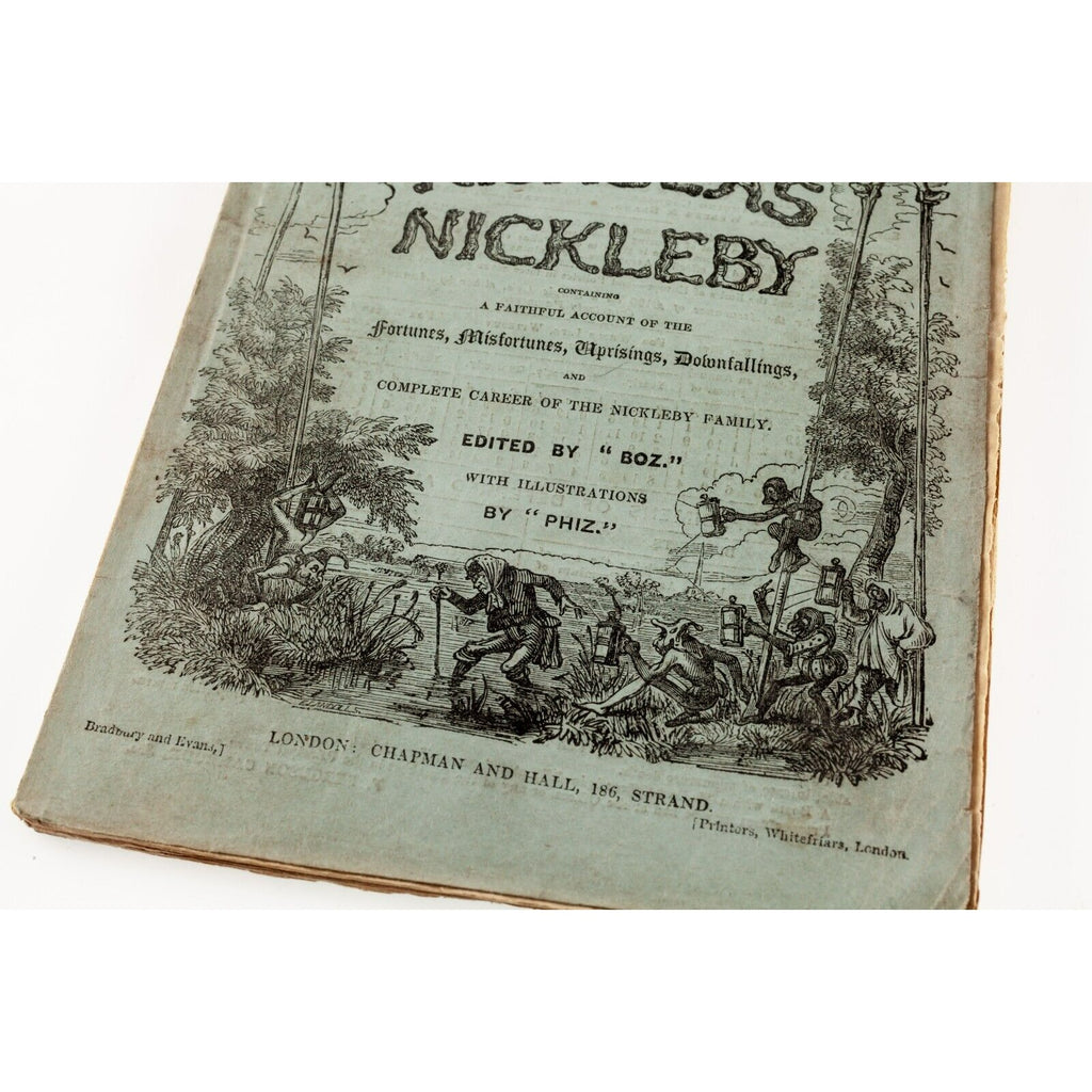 "Nicholas Nickleby" 1st Edition Charles Dickens Serialized 19 Volumes Great!