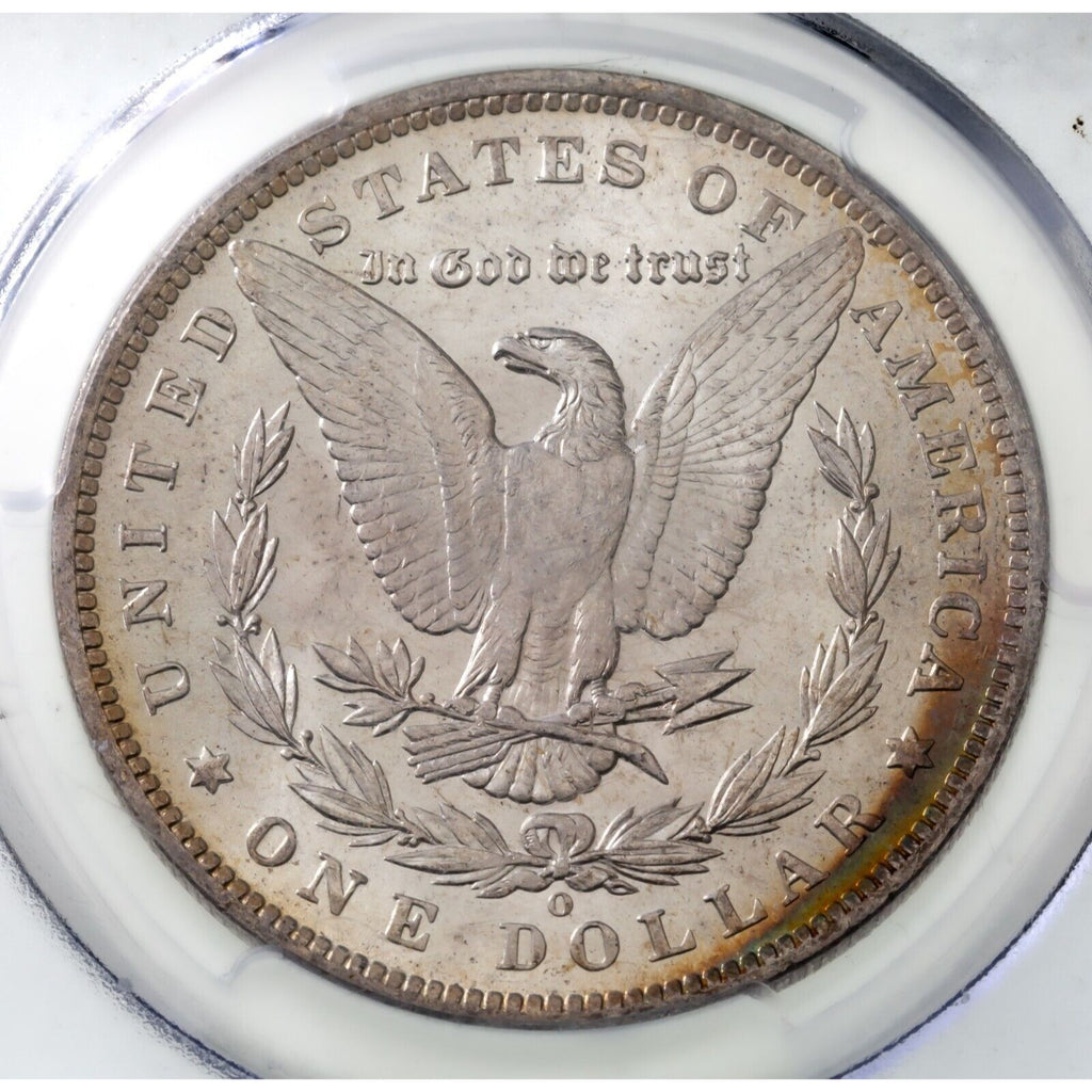 1885-O $1 Silver Morgan Dollar Graded by PCGS as MS-63