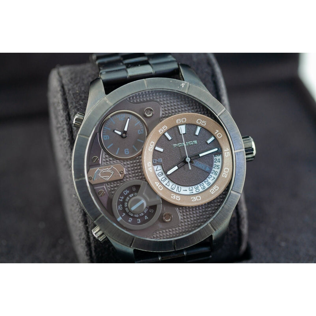 Police Batman vs. Superman Limited Edition Watch w/ Box and CoA 1004/2400