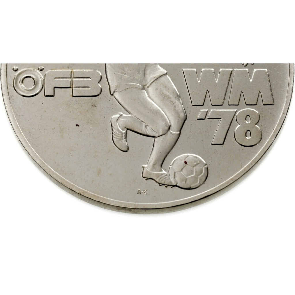 1978 World Cup Men's Soccer Argentina - Austria Silver Medal/ Token 40mm