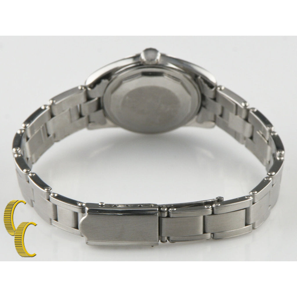 Ladies Baume & Mercier Stainless Steel Baumatic Automatic Watch w/ Date 1215 Vtg