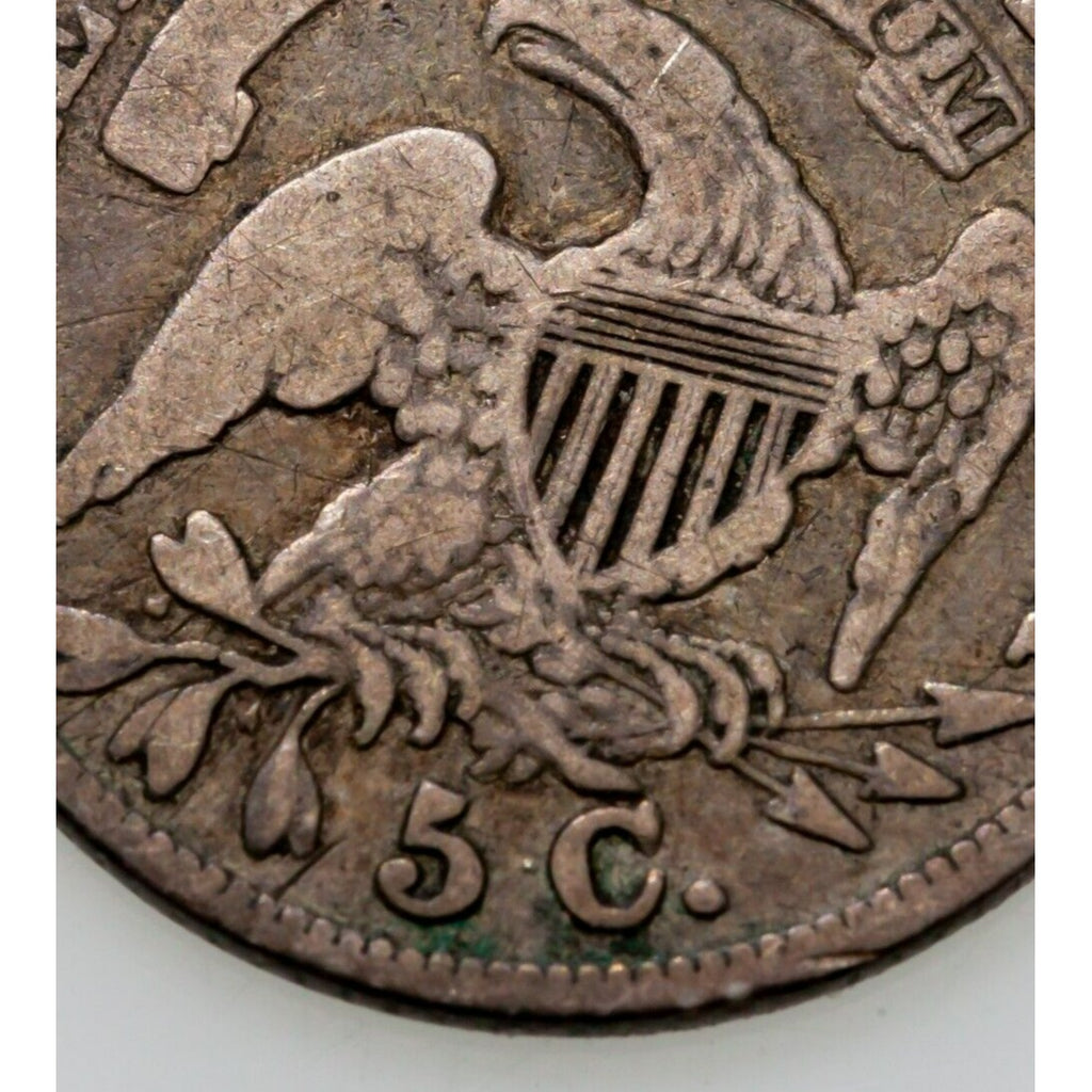 1834 Bust Half Dime in Very Good VG Condition, Light Gray Color, Bold "LIBERTY"