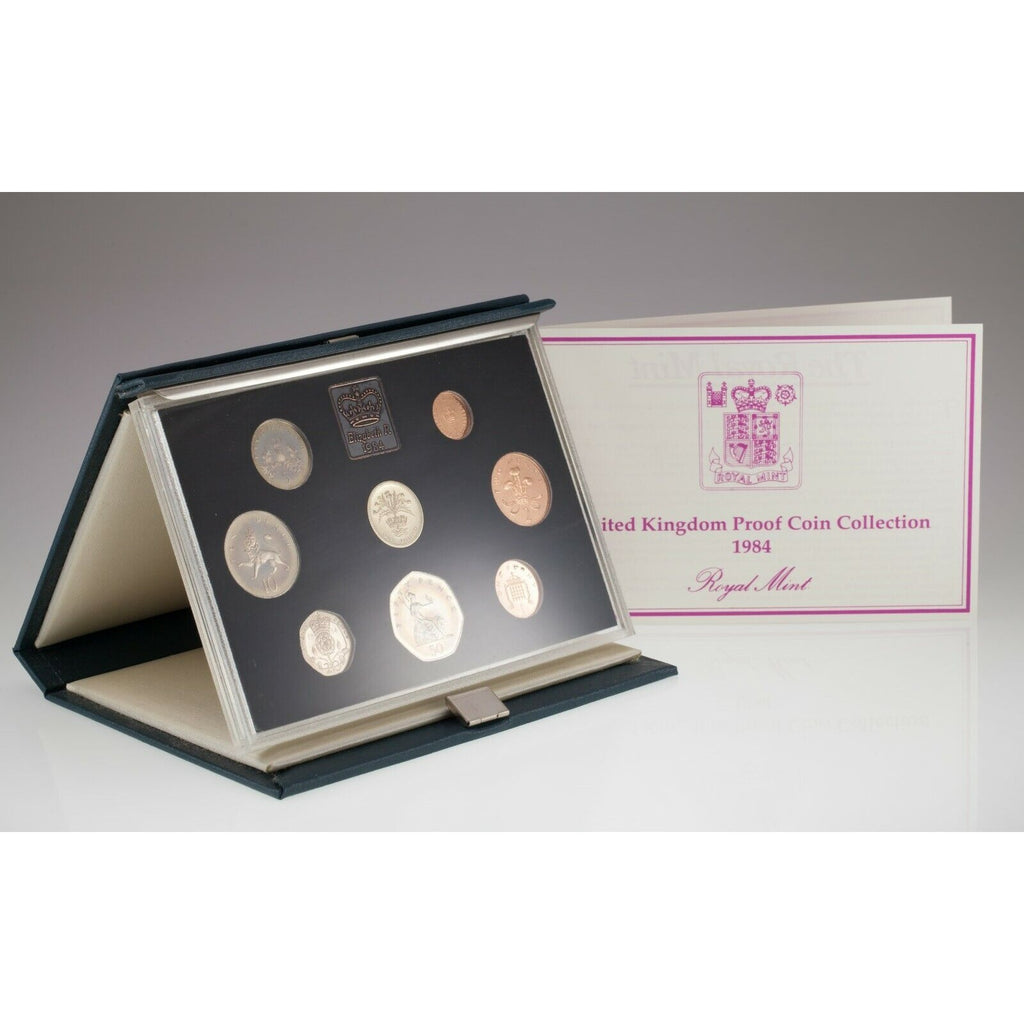 1984, 1987 & 1992 Great Britain Proof Set Collection w/ Original COA