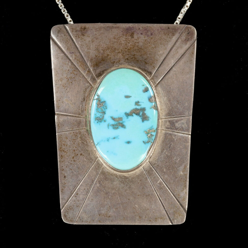 Vintage R.A. Begay Sterling Silver & Turquoise Bolo Tie 20g.
