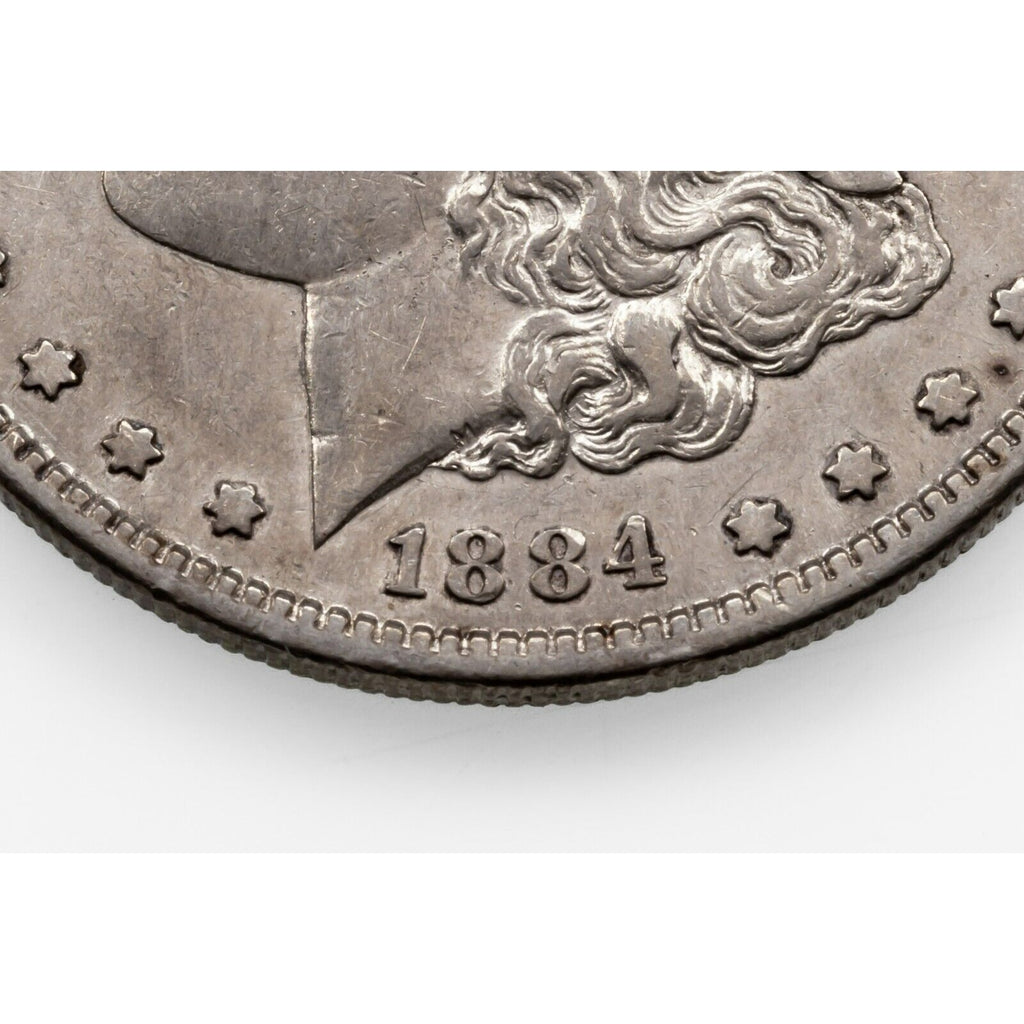 1884-S $1 Silver Morgan Dollar in XF Condition, Light Gray Color, Tough Date