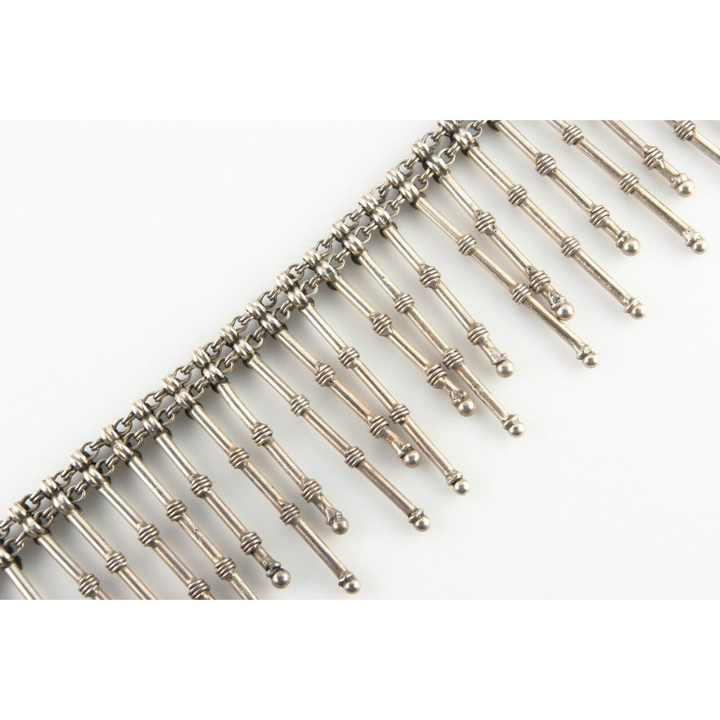 Vintage Traditional Indian Silver Choker Necklace 16.5" 164 gr