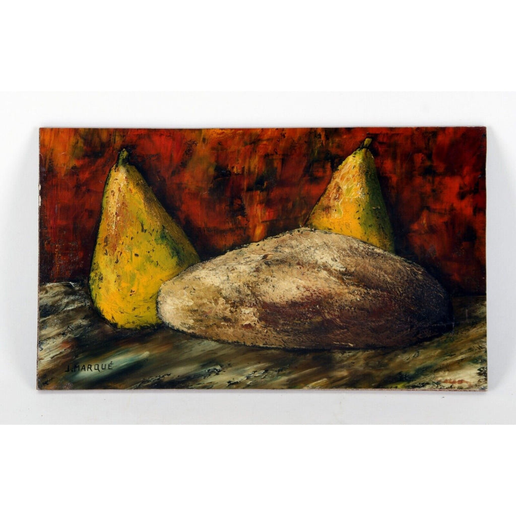 "Untitled" Still Life by J. Marque, Oil Painting on Canvas, 9x10.5