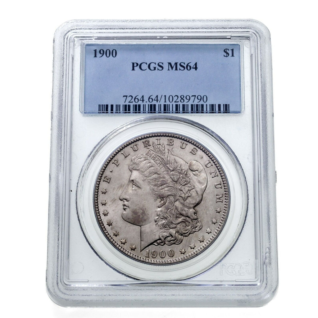 1900 $1 Silver Morgan Dollar Graded by PCGS as MS-64