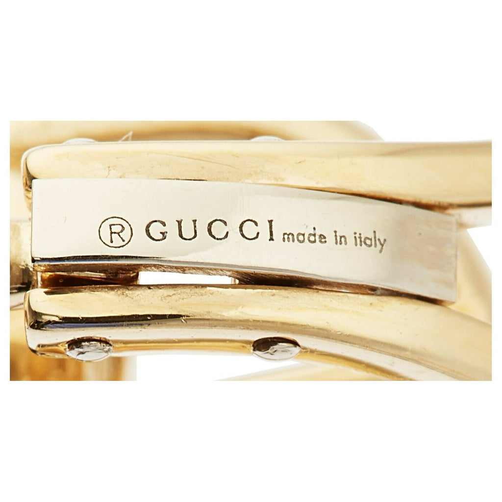 Gucci 18k Yellow Gold Horsebit Drop Earrings Stunning!