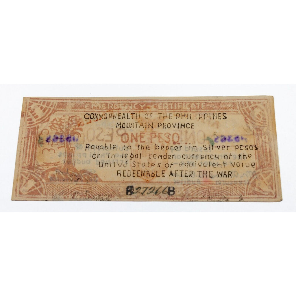 1942 Philippines - Province of Apayao Currency 20c-2p, Lot of 5 pcs