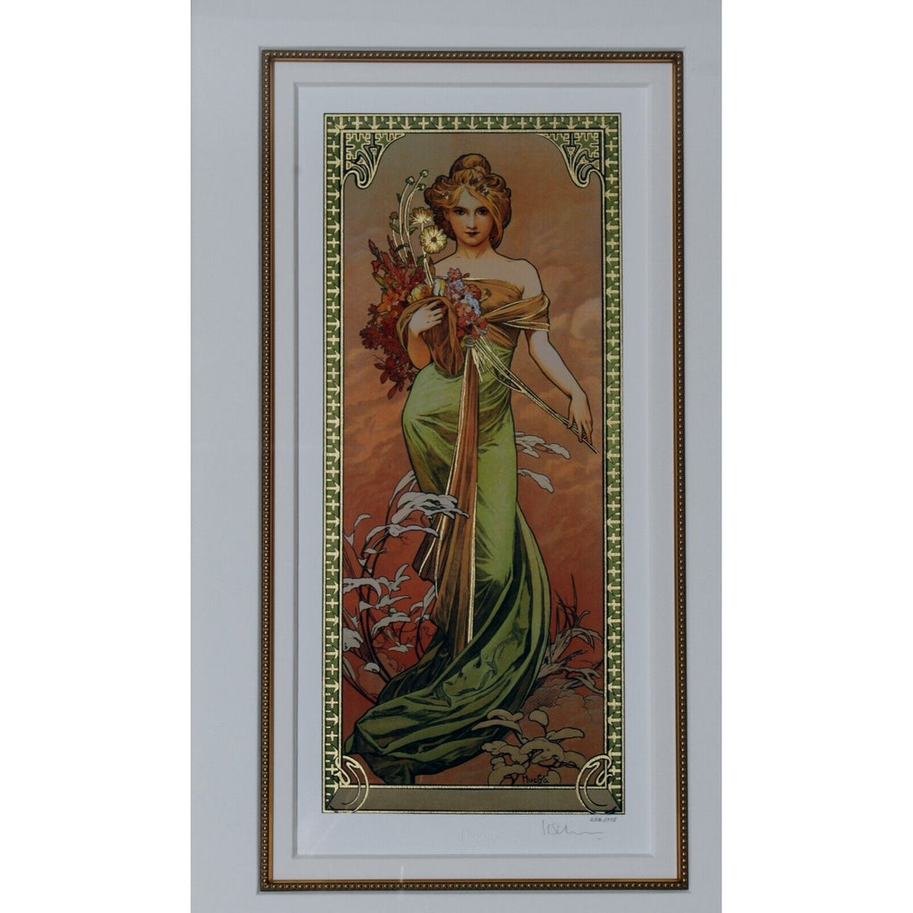 "The Seasons: Spring" (1900) by (After) Alphonse Mucha Signed No. 232/475 Giclée
