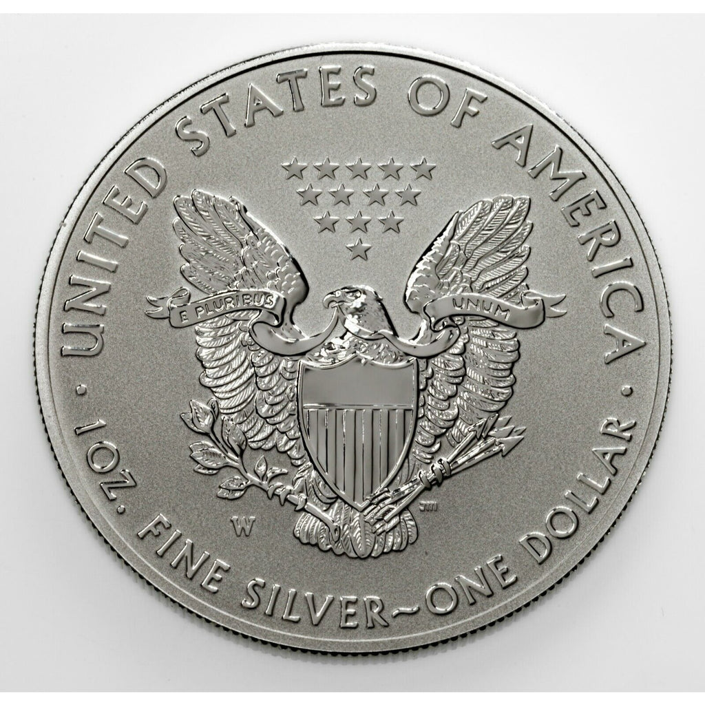 2021-W American Silver Eagle Reverse Proof Two-Coin Set w/ Box and CoA T1 and T2