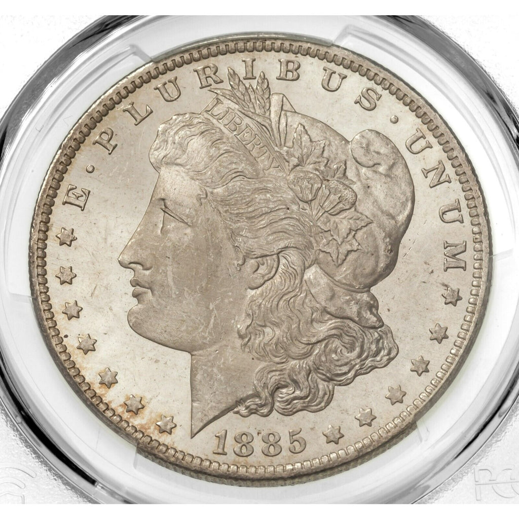 1885-O $1 Silver Morgan Dollar Graded By PCGS AS MS63 Gorgeous Coin!