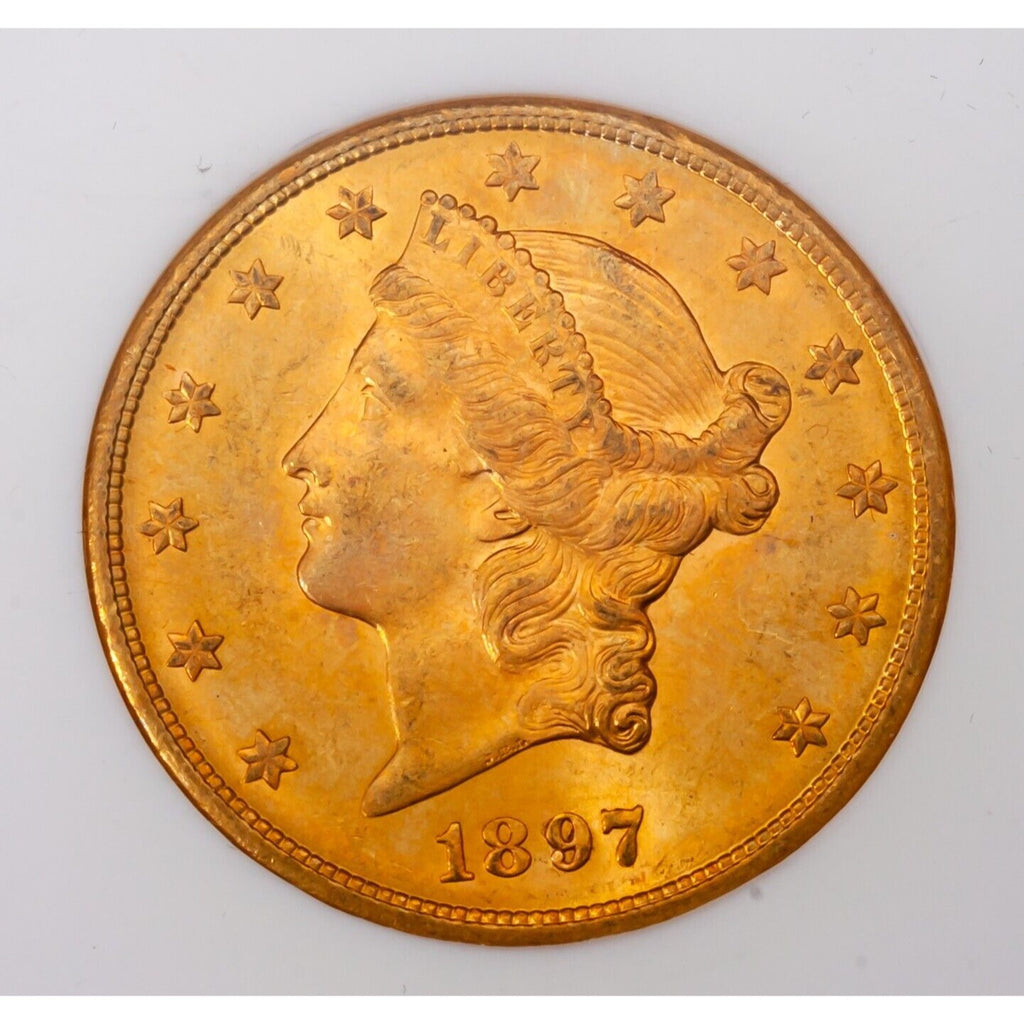1897-S $20 Gold Liberty Double Eagle Graded by NGC as MS-63
