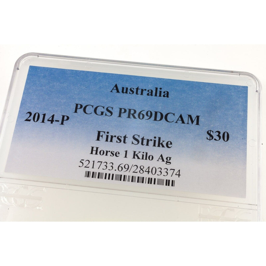 2014-P Australia 1 Kilo .999 Fine Silver Horse PCGS PR69DCAM First Strike