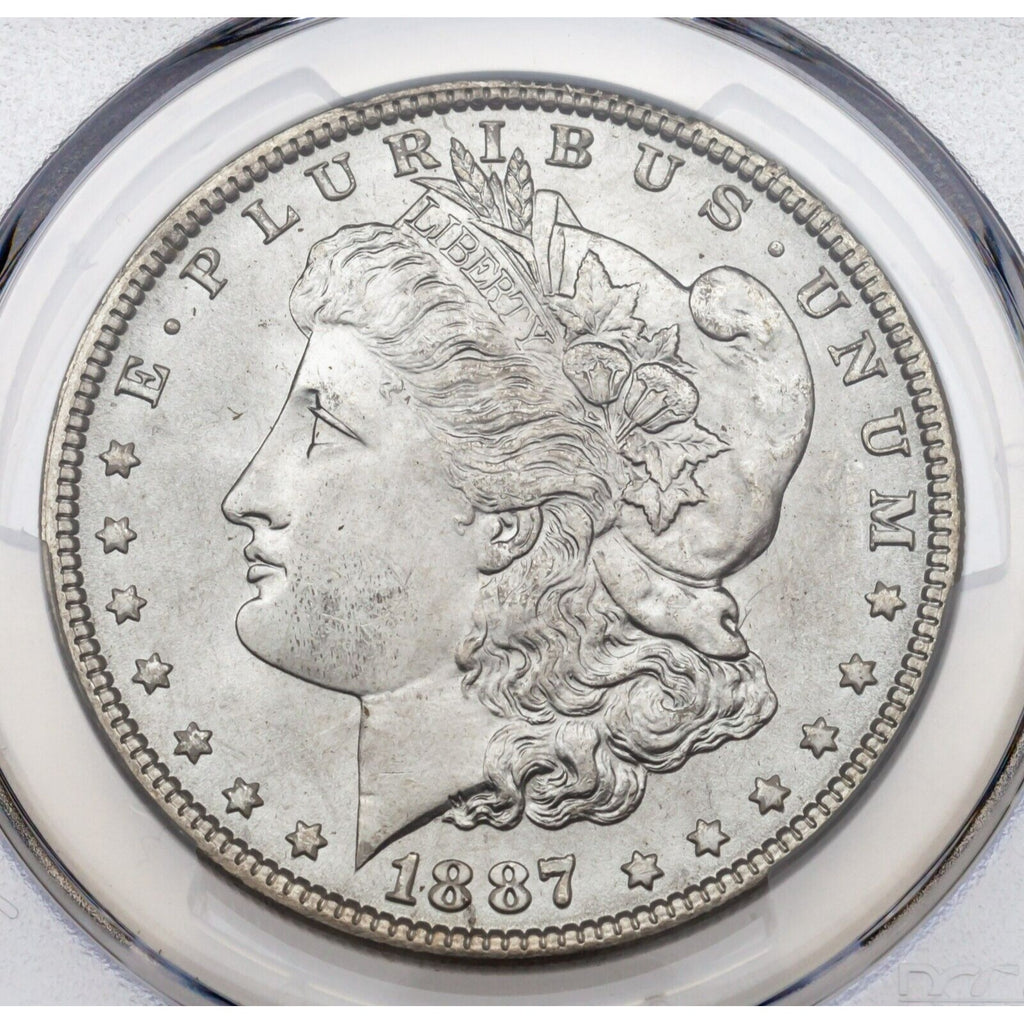 1887 $1 Silver Morgan Dollar Graded by PCGS as MS-66+! Super Rare Grade!