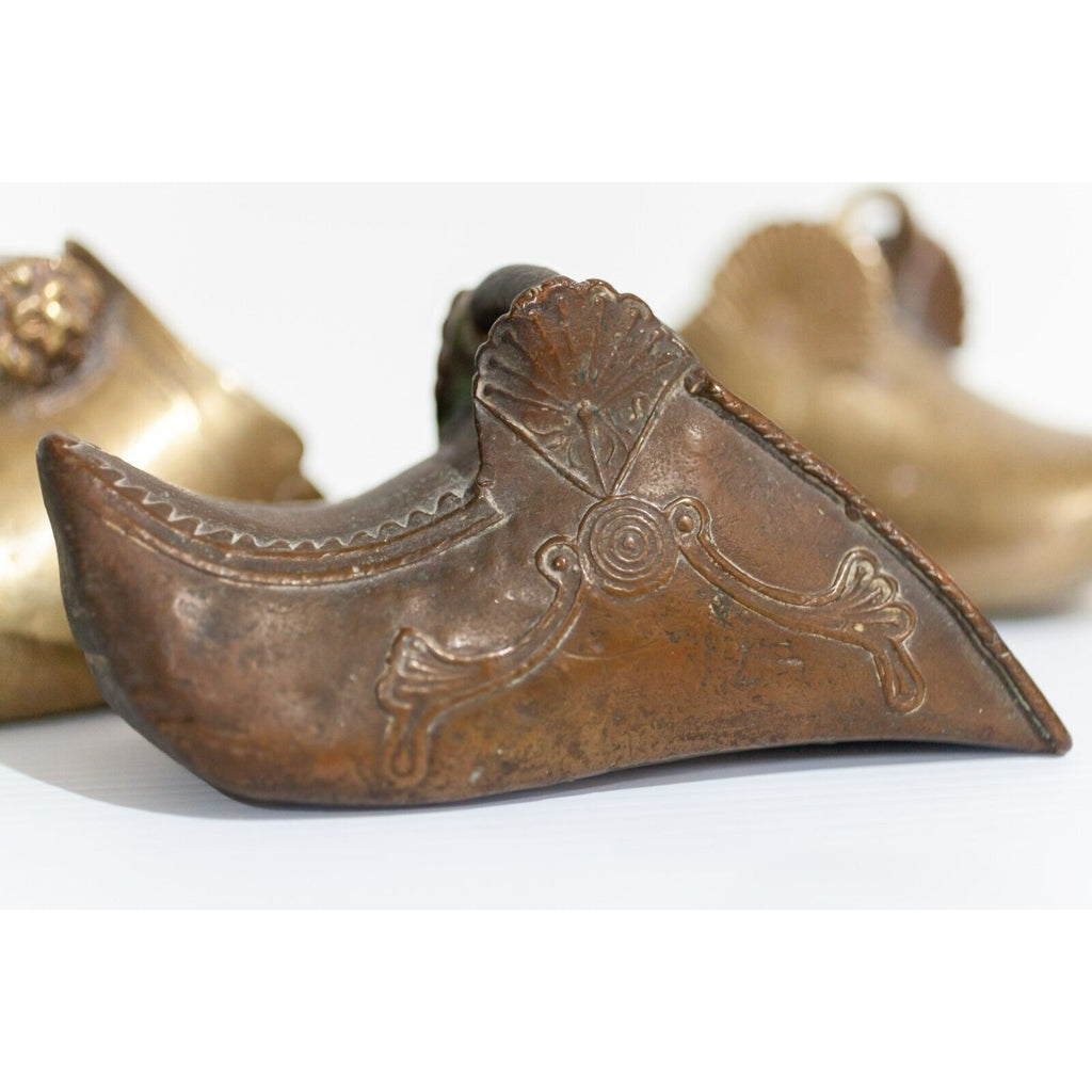 Collection of Six (6) Antique Spanish Colonial Era Brass Stirrup Circa 1600-1700