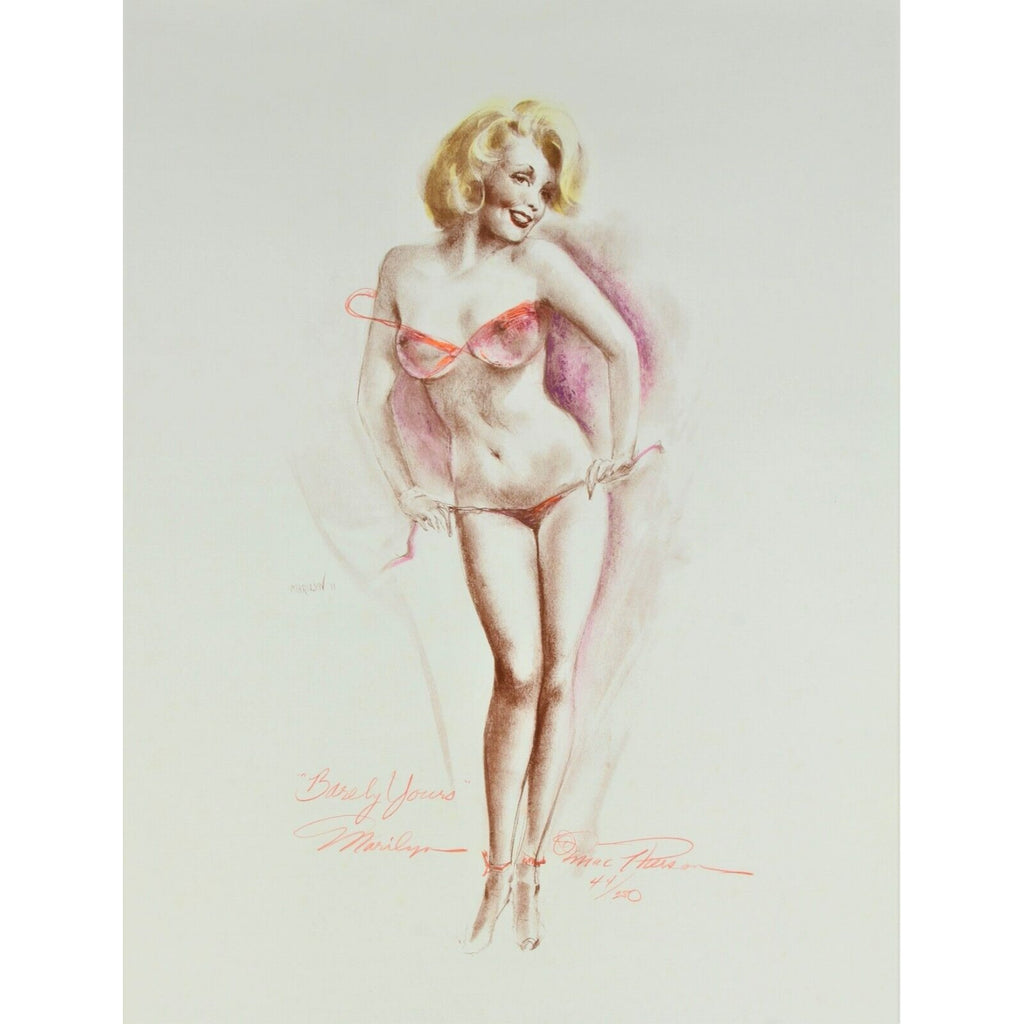"Barely Yours Marilyn" (Monroe) by Earl Mac Pherson Lithograph Limited #44/280