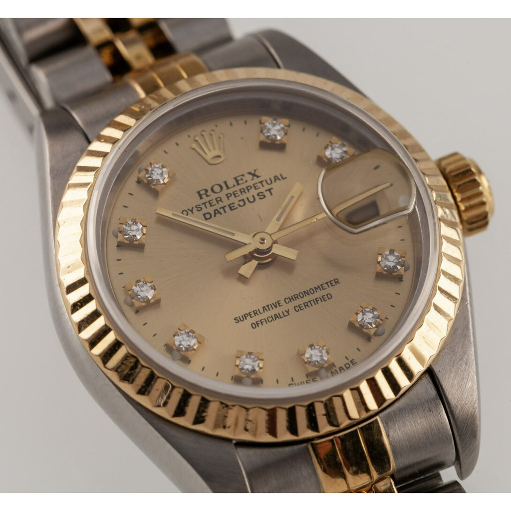 Rolex Women's Two-Tone Datejust w/ Diamond Dial Jubilee Band 69173