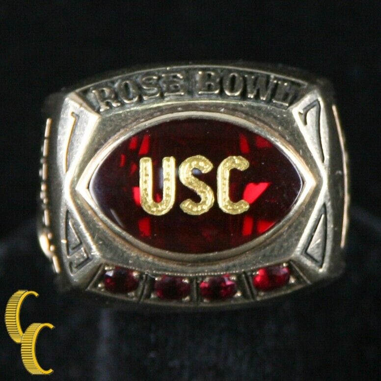 1970 USC 10k Yellow Gold Jostens Rose Bowl Championship Ring Size 9