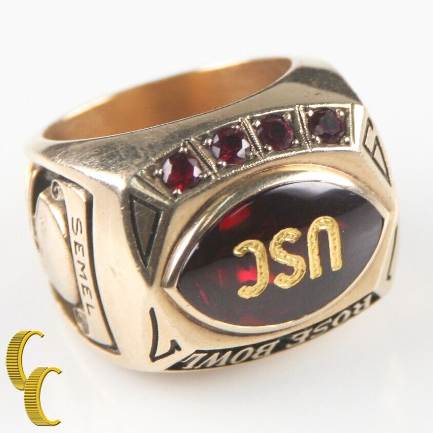 1970 USC 10k Yellow Gold Jostens Rose Bowl Championship Ring Size 9