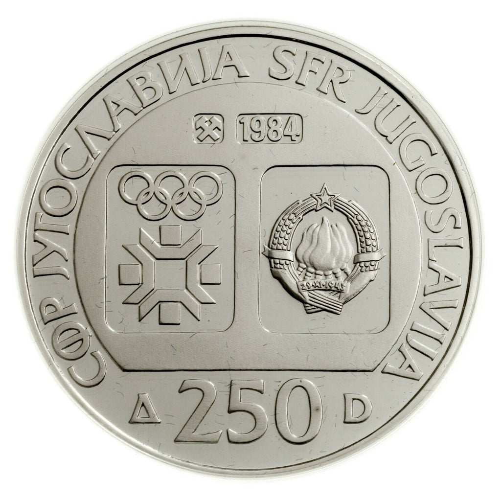 1984 Yugoslavia Sarajevo Olympic Winter Games Silver Proof Coin Set of 15 w/Case