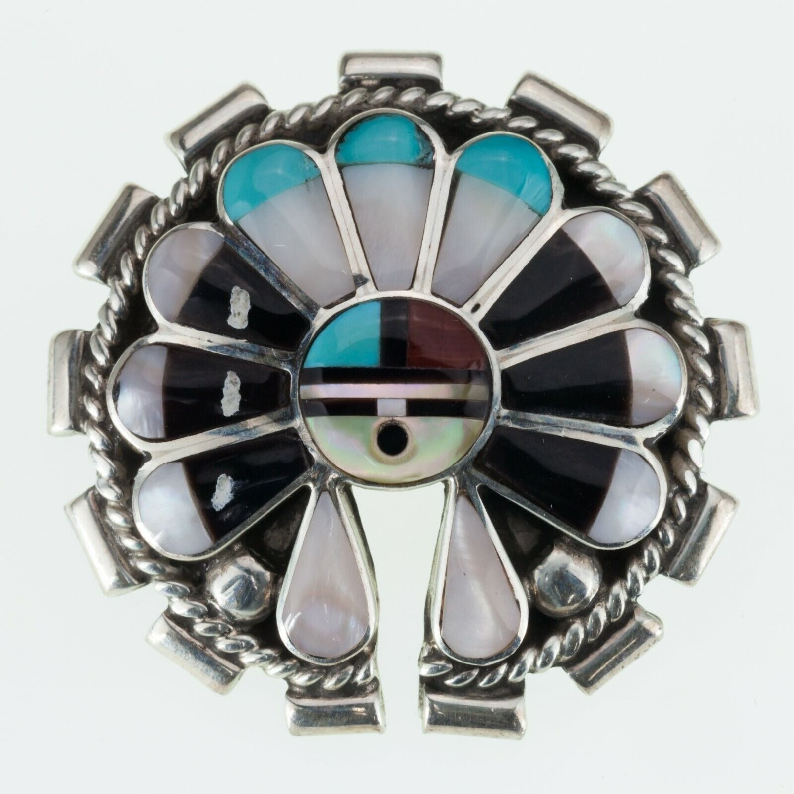 Dexter & Eva Cellicion ZUNI Sunface Pendant/Pin 32 mm Wide Hand