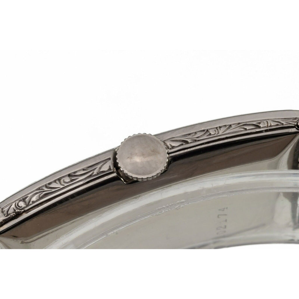 C. Bucherer 14k White Gold Antique Art Deco Hand-Winding Watch ETA 500