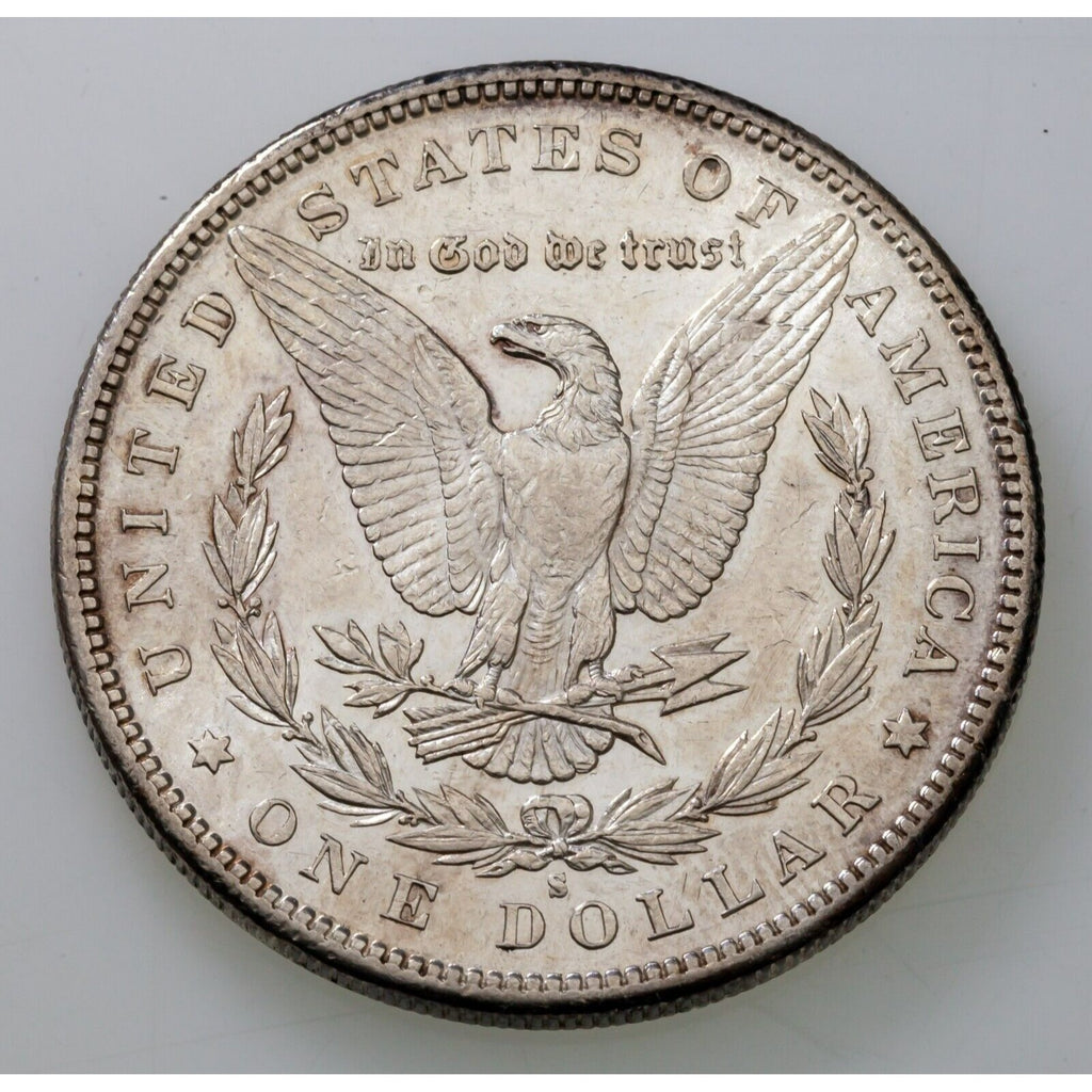 1886-S $1 Silver Morgan Dollar in AU Condition, Nice Eye Appeal Excellent Luster