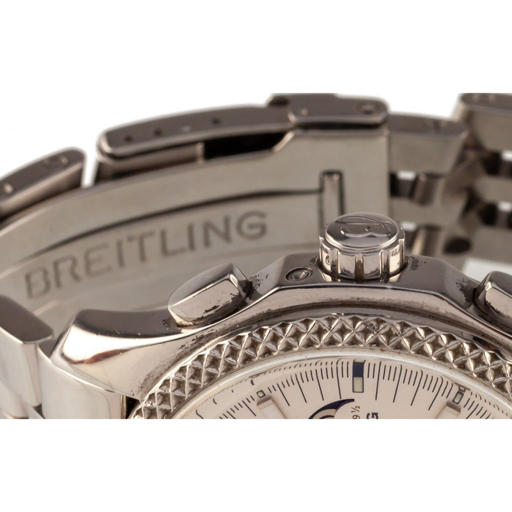 Breitling for Bentley Mark VI Chronograph Moonphase SS Watch Extra Band P19362